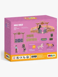 Legetøjsfigurer|Mojo Western Ranch Corral Hestefold med Hest 14 Dele
