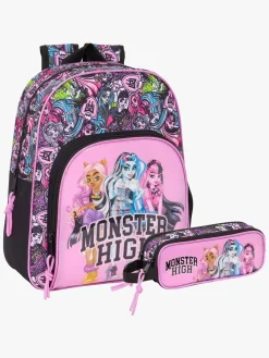 Tasker|MonsterHigh Monster High Rygsæk 9,5L & Dobbelt Penalhus, Drama