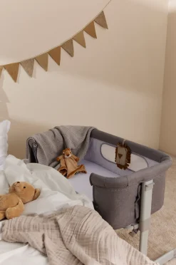 Børnesenge & Tilbehør|Moweo ALEX Bedside Crib, Grå Grå