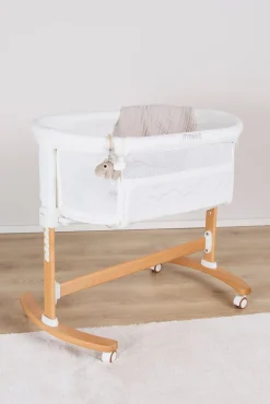 Børnesenge & Tilbehør|Moweo BLAKE Bedside Crib, Hvid