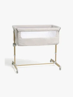 Børn Moweo Børnesenge & Tilbehør-ELLIS Bedside Crib, Lysegrå