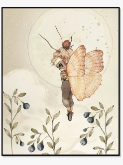 Interiør|MrsMighetto Mrs Mighetto Plakat Miss Emily 40x50 Flerfarvet