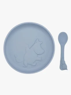 Spisetid|Mumin Mumitroldene Spisesæt Silikone, Sky Blue Blå