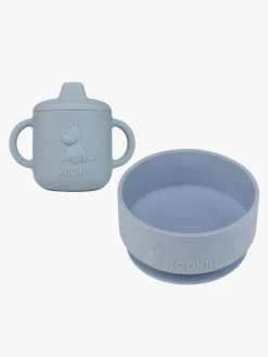 Mumin Spisetid-Mumitroldene Spisesæt Silikone, Sky Blue