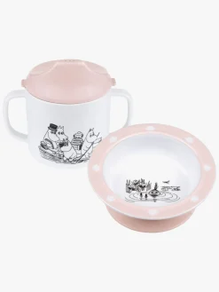 Spisetid|Mumin Mumitroldene Vand & Bad Spisesæt 2 Dele, Pink Lyserød/Hvid