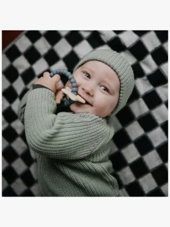 Mushie Babylegetøj-Bidering Space, Blå