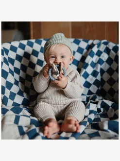 Mushie Babylegetøj-Bidering Space, Blå