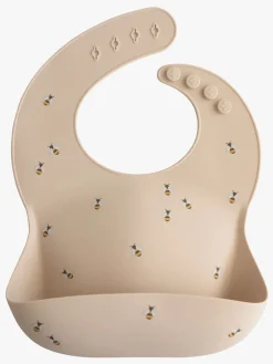 Spisetid|Mushie Hagesmæk Silikone Bees, Beige Flerfarvet