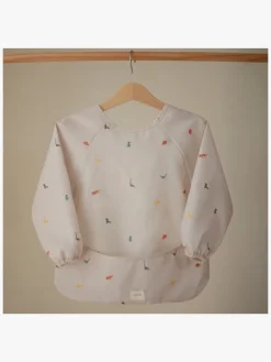 Spisetid|Mushie  Langærmet Hagesmæk, Dinos Flerfarvet