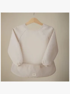 Spisetid|Mushie  Langærmet Hagesmæk, Fog Beige