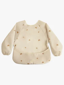 Spisetid|Mushie  Langærmet Hagesmæk, Rainbows Beige