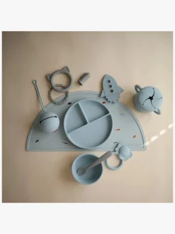 Mushie Spisetid-Tallerken, Blue