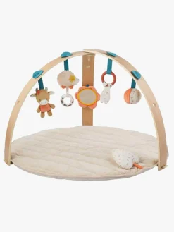 Nattou Babylegetøj-Mila, Zoë & Lana Aktivitetscenter med Træbuer