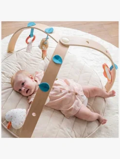 Nattou Babylegetøj-Mila, Zoë & Lana Aktivitetscenter med Træbuer