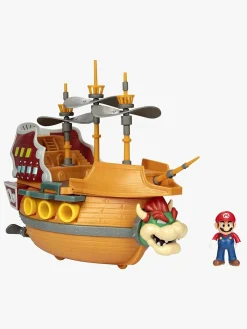 SuperMario Legetøjsfigurer-Nintendo Super Mario Bowsers Skib Deluxe Legesæt