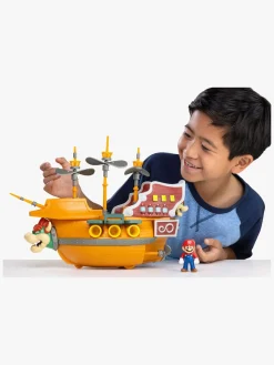 SuperMario Legetøjsfigurer-Nintendo Super Mario Bowsers Skib Deluxe Legesæt