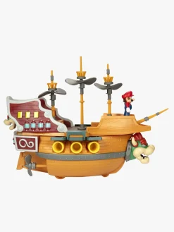 SuperMario Legetøjsfigurer-Nintendo Super Mario Bowsers Skib Deluxe Legesæt