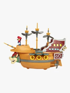 SuperMario Legetøjsfigurer-Nintendo Super Mario Bowsers Skib Deluxe Legesæt