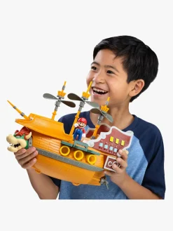 SuperMario Legetøjsfigurer-Nintendo Super Mario Bowsers Skib Deluxe Legesæt