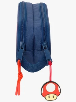 Kreativt Legetøj|SuperMario Nintendo Super Mario Dobbelt Penalhus Trick, Mørkeblå/Rød