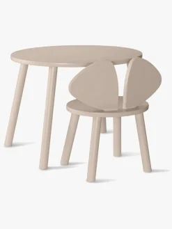 Børnemøbler|Nofred Mus Skrivebord og Stol, Beige
