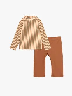 Børn Nordbjrn Uv & Strand-Nordbjørn Almö UV-Sæt, Brown Stripe