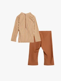 Børn Nordbjrn Uv & Strand-Nordbjørn Almö UV-Sæt, Brown Stripe