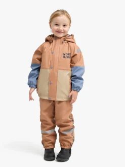 Regntøj|Nordbjrn Nordbjörn Bergen Foret Regnsæt, Camel/White Pepper Beige/Blå