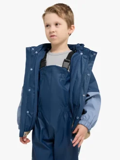 Regntøj|Nordbjrn Nordbjörn Bergen Foret Regnsæt, Insignia Blue/White Pepper Beige