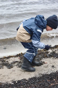 Regntøj|Nordbjrn Nordbjörn Bergen Foret Regnsæt, Insignia Blue/White Pepper Beige