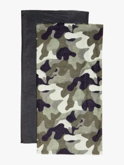Tilbehør|Nordbjrn Nordbjørn Bjørli Halsedisse 2-Pak, Black/Camo Splash Deep Lichen Green Sort