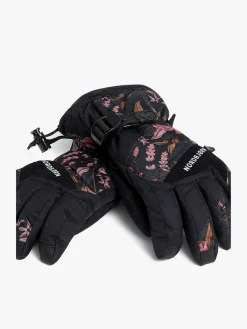 Tilbehør|Vintertøj|Nordbjrn Nordbjørn Explore Jr Handsker, Dark Floral Lyserød