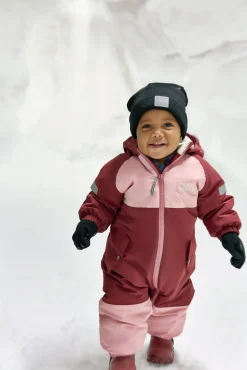 Flyverdragter|Nordbjrn Nordbjørn Fernie Babyflyverdragt, Silver Pink/Oxblood Red Lyserød