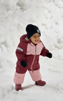 Flyverdragter|Nordbjrn Nordbjørn Fernie Babyflyverdragt, Silver Pink/Oxblood Red Lyserød