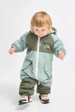 Overtøj|Nordbjrn Nordbjørn Fernie Babyflyverdragt, Beetle/Slate Grey Blå/Grøn