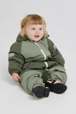 Flyverdragter|Nordbjrn Nordbjørn Fernie Babyflyverdragt, Sea Spray/Beetle Grøn/Grå