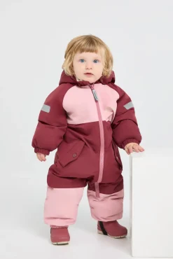 Overtøj|Nordbjrn Nordbjørn Fernie Babyflyverdragt, Silver Pink/Oxblood Red Lyserød