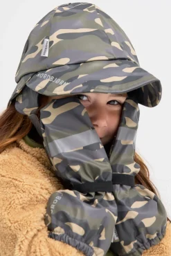 Regntøj|Tilbehør|Nordbjrn Nordbjørn Fjord Foret Regnhue & Vanter, Hide and Seek Green Grøn/Beige