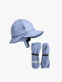 Børn Nordbjrn Regntøj|Tilbehør-Nordbjørn Fjord Foret Regnhue & Vanter, Infinity