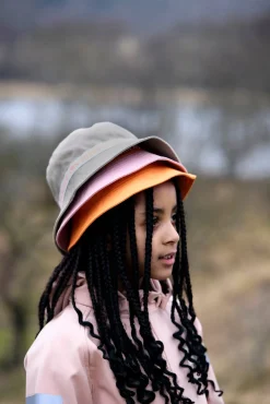 Børn Nordbjrn Uv & Strand|Tilbehør-Nordbjörn Hjortnäs Bucket Hat Vendbar, Beige