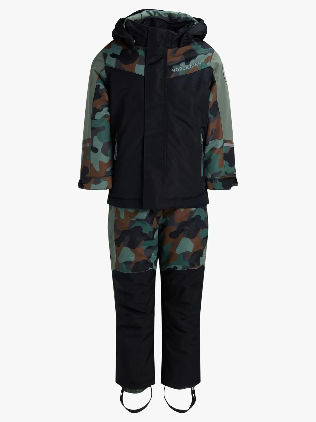 Vintertøj|Nordbjrn Nordbjørn Lech Skisæt, Anthracite/Camo Splash Classic Grøn/Brun/Sort