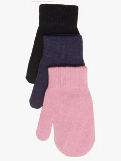 Børn Nordbjrn Tilbehør-Nordbjørn Lillefjord Vanter 3-pak, Black/Rosebloom/Eclipse