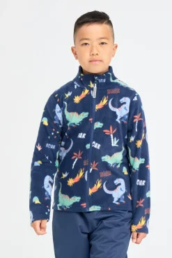 Fleecetøj|Nordbjrn Nordbjørn Malö Fleecetrøje, Dinoland Naval Academy Blå/Orange