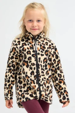 Børn Nordbjrn Fleecetøj-Nordbjørn Malö Fleecetrøje, Leopardy Wheat