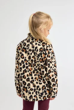 Børn Nordbjrn Fleecetøj-Nordbjørn Malö Fleecetrøje, Leopardy Wheat