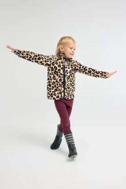 Børn Nordbjrn Fleecetøj-Nordbjørn Malö Fleecetrøje, Leopardy Wheat