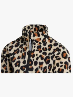 Børn Nordbjrn Fleecetøj-Nordbjørn Malö Fleecetrøje, Leopardy Wheat