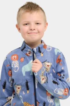 Fleecetøj|Nordbjrn Nordbjørn Malö Fleecetrøje, Monkey Buisness Country Blue Blå/Flerfarvet