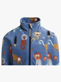 Fleecetøj|Nordbjrn Nordbjørn Malö Fleecetrøje, Monkey Buisness Country Blue Blå/Flerfarvet