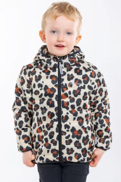 Overtøj|Nordbjrn Nordbjørn Milano Dynejakke, Sandshell Leo Brun/Hvid/Sort